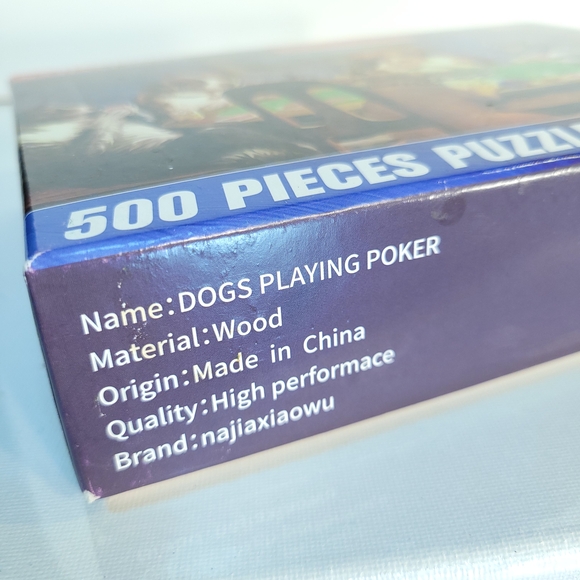 Dogs Playing Poker Puzzle - 500 Pieces - Picture 2 of 4